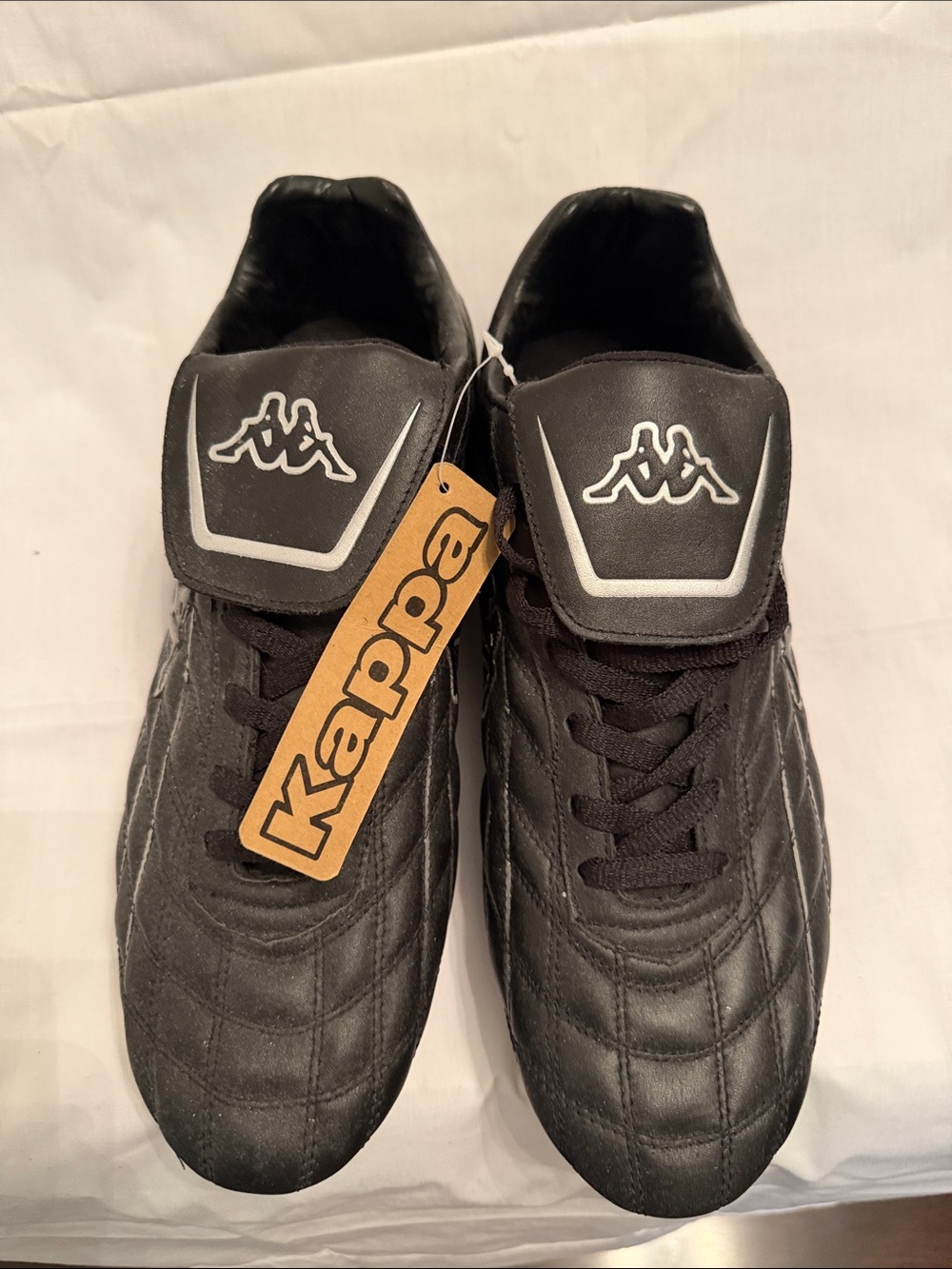 Kappa Black Quilted Lace-Up Athletic Shoes